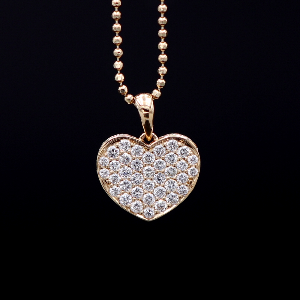 Pave Heart Yellow Gold - Goldstube München