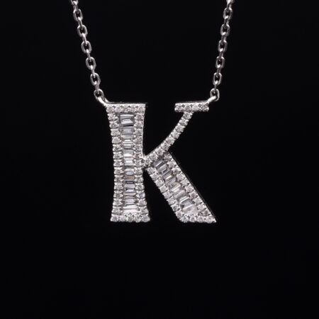 Diamond ABC letter necklace 