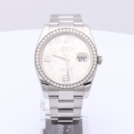 Rolex Datejust 36 Flower Dial Factory Diamond Bezel